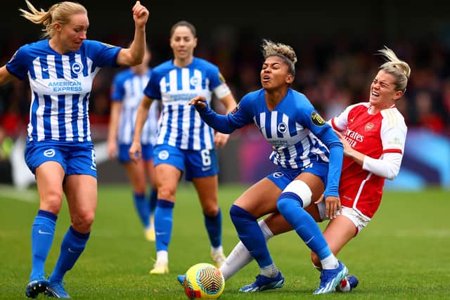 Brighton suffer 3-0 defeat to Arsenal in front of record WSL attendance at&nbsp;Broadfield