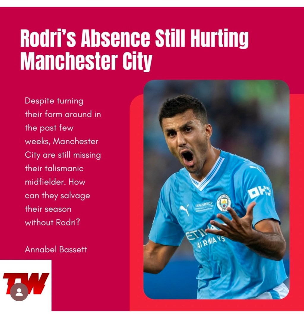 Rodri’s Absence Still Hurting Manchester City Despite Upturn in&nbsp;Form