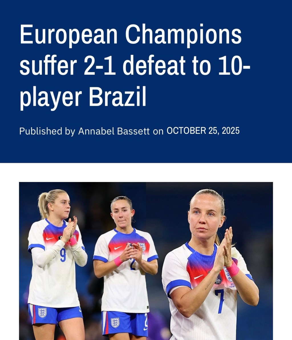 European Champions suffer 2-1 defeat to 10-player&nbsp;Brazil