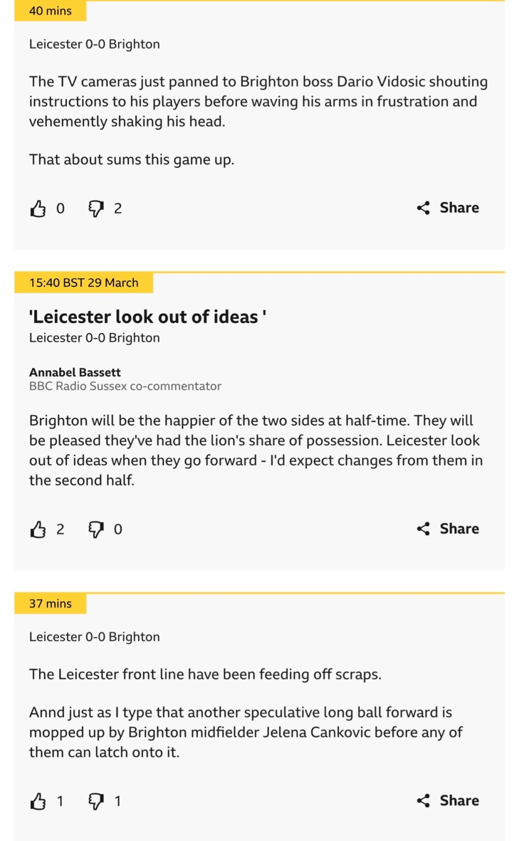 BBC Sport live text&nbsp;page