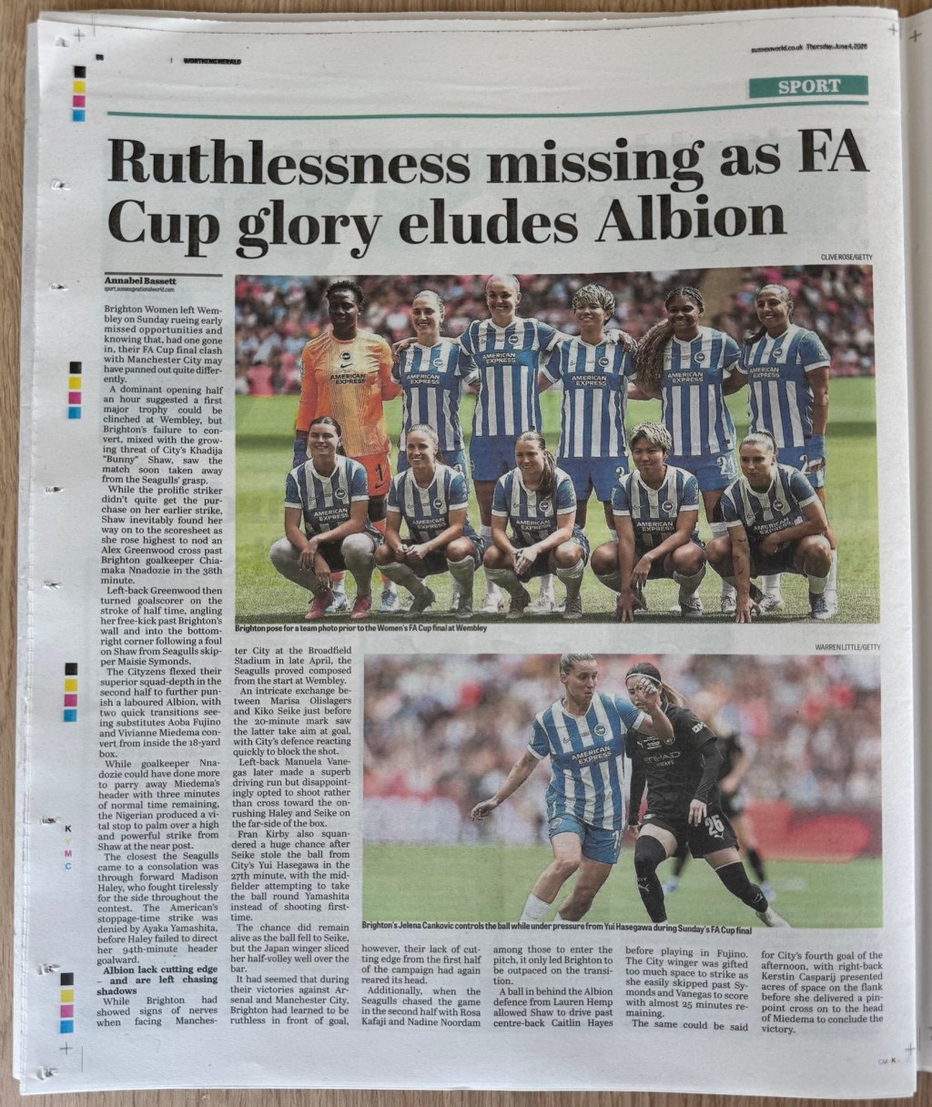 My FA Cup Final match report and analysis in the Worthing Herald&nbsp;📰