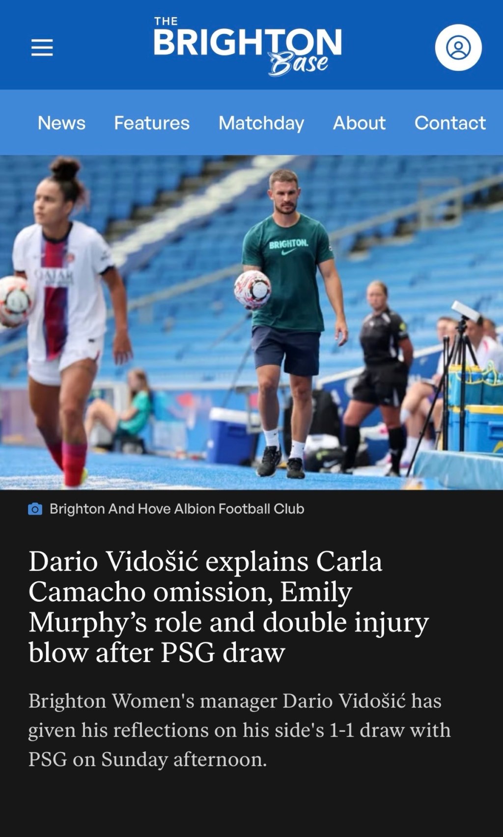 Dario Vidošić explains Carla Camacho omission, Emily Murphy’s role and double injury blow after PSG&nbsp;draw