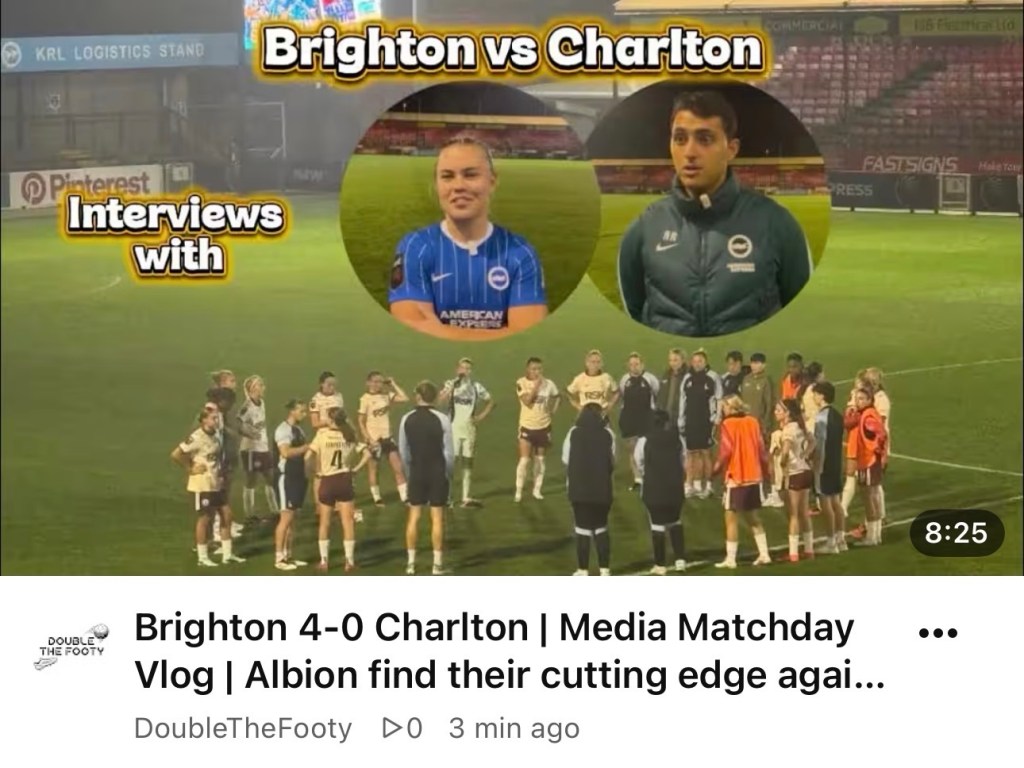 Brighton 4-0 Charlton | Media Matchday&nbsp;Vlog