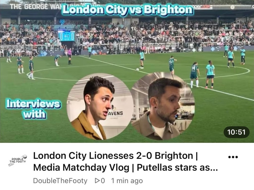 London City Lionesses 2-0 Brighton | Media Matchday&nbsp;Vlog